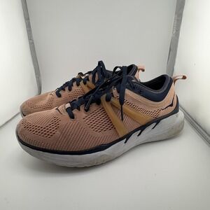 Hoka One One Tivra Shoes Womens Size 9 Pink Navy Running Training Athletic